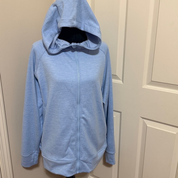 Tops - Light Blue Zip-Up Hoodie Sweatshirt Size 3X NEW
